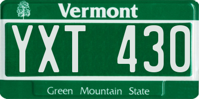 VT license plate YXT430