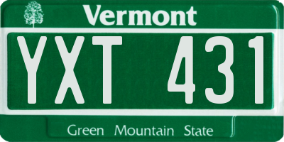 VT license plate YXT431