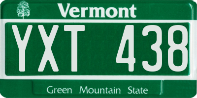 VT license plate YXT438