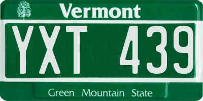 VT license plate YXT439