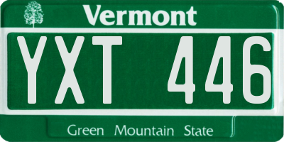 VT license plate YXT446