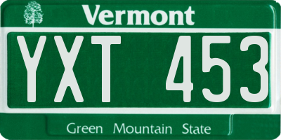 VT license plate YXT453