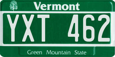 VT license plate YXT462