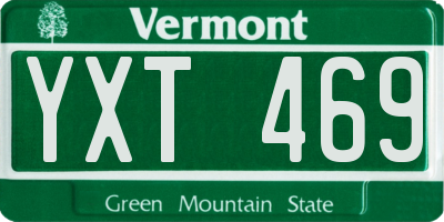 VT license plate YXT469