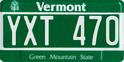 VT license plate YXT470