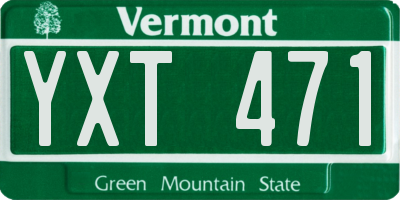 VT license plate YXT471