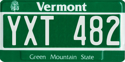 VT license plate YXT482