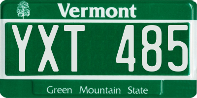 VT license plate YXT485