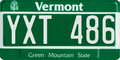 VT license plate YXT486