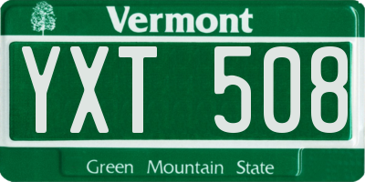 VT license plate YXT508
