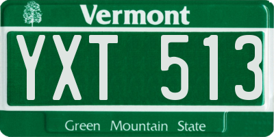 VT license plate YXT513