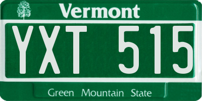 VT license plate YXT515