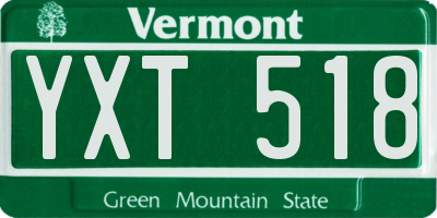 VT license plate YXT518