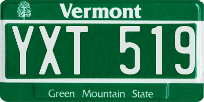 VT license plate YXT519