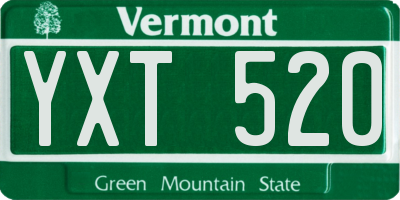 VT license plate YXT520
