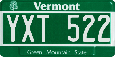 VT license plate YXT522