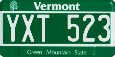 VT license plate YXT523