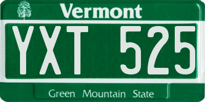 VT license plate YXT525
