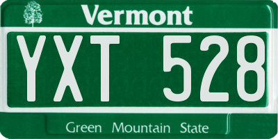 VT license plate YXT528