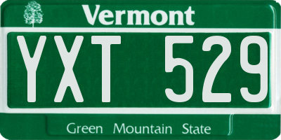 VT license plate YXT529
