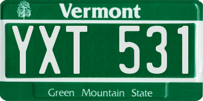 VT license plate YXT531