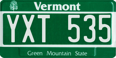 VT license plate YXT535
