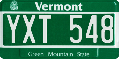 VT license plate YXT548
