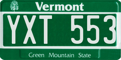 VT license plate YXT553