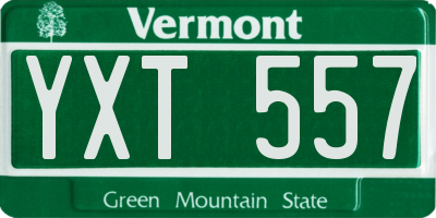 VT license plate YXT557