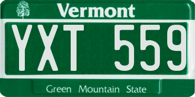 VT license plate YXT559