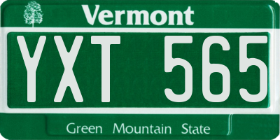 VT license plate YXT565