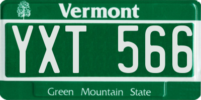 VT license plate YXT566