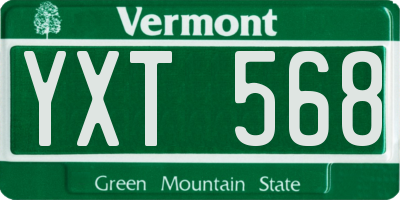 VT license plate YXT568