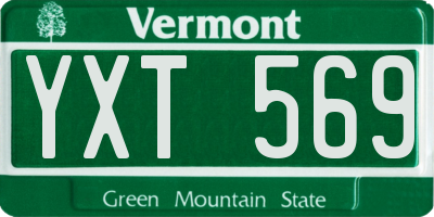 VT license plate YXT569