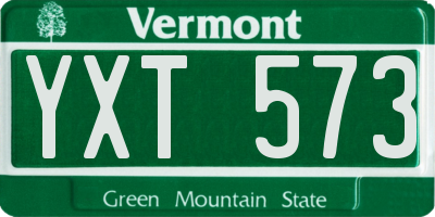 VT license plate YXT573