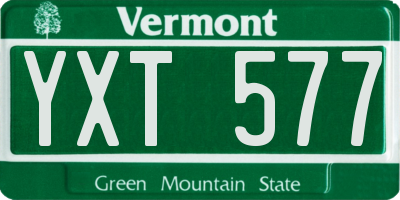 VT license plate YXT577