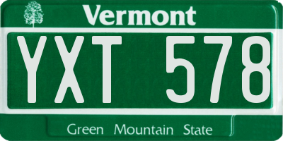 VT license plate YXT578