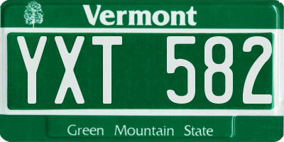 VT license plate YXT582
