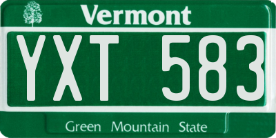 VT license plate YXT583
