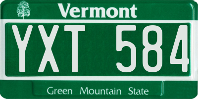 VT license plate YXT584
