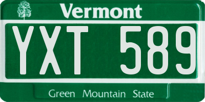VT license plate YXT589