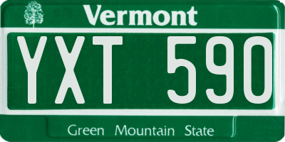 VT license plate YXT590