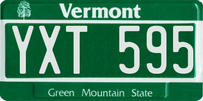 VT license plate YXT595
