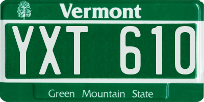 VT license plate YXT610