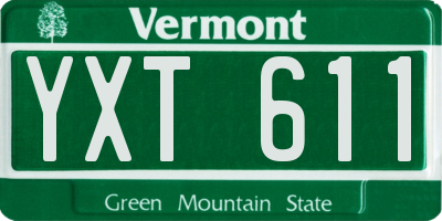 VT license plate YXT611