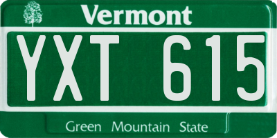 VT license plate YXT615