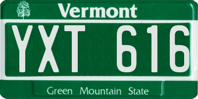 VT license plate YXT616