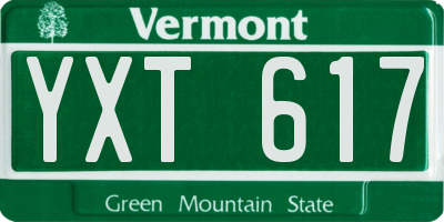 VT license plate YXT617