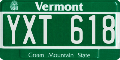 VT license plate YXT618