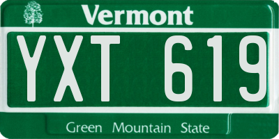 VT license plate YXT619